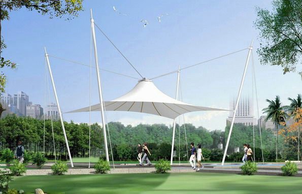 遮阳膜结构效果图 